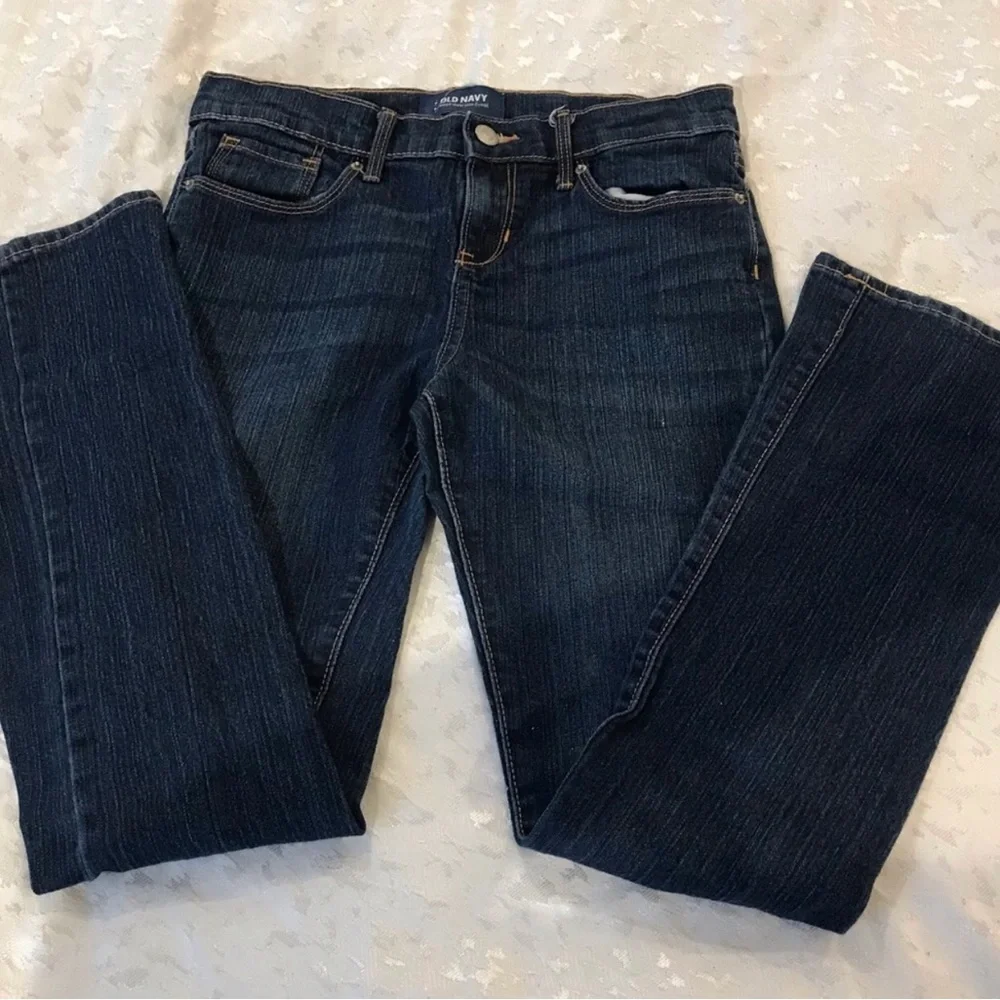Old Navy Girls Dark Blue Denim Jeans NWOT 14 Regular